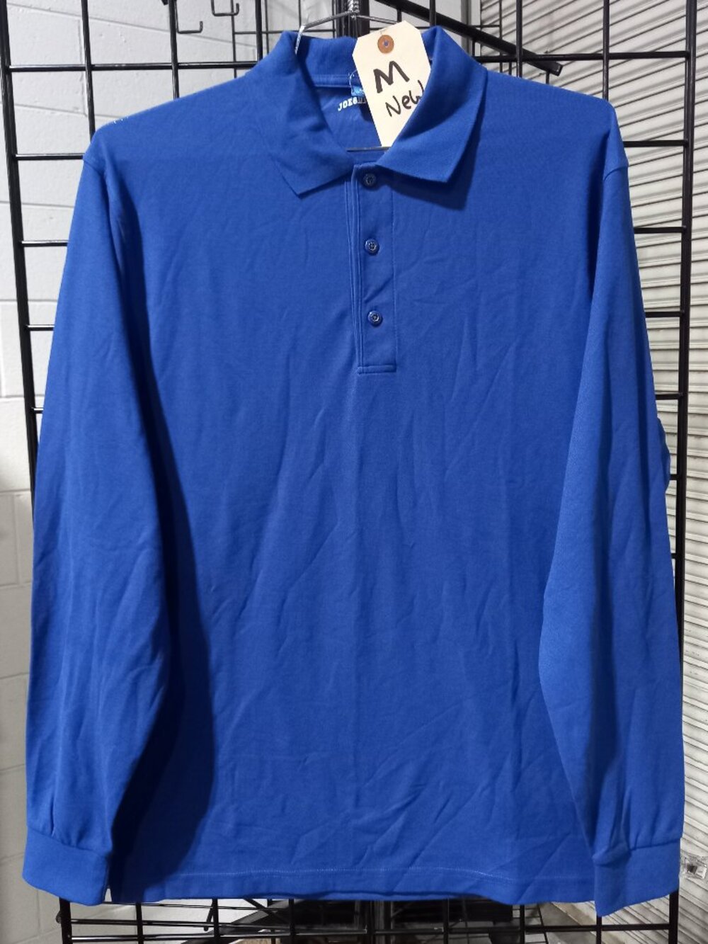 Men's Long Sleeve Polo Shirt - Colbalt Blue | Medium
